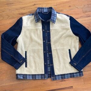 Sun + Stone Denim/Plaid Jacket